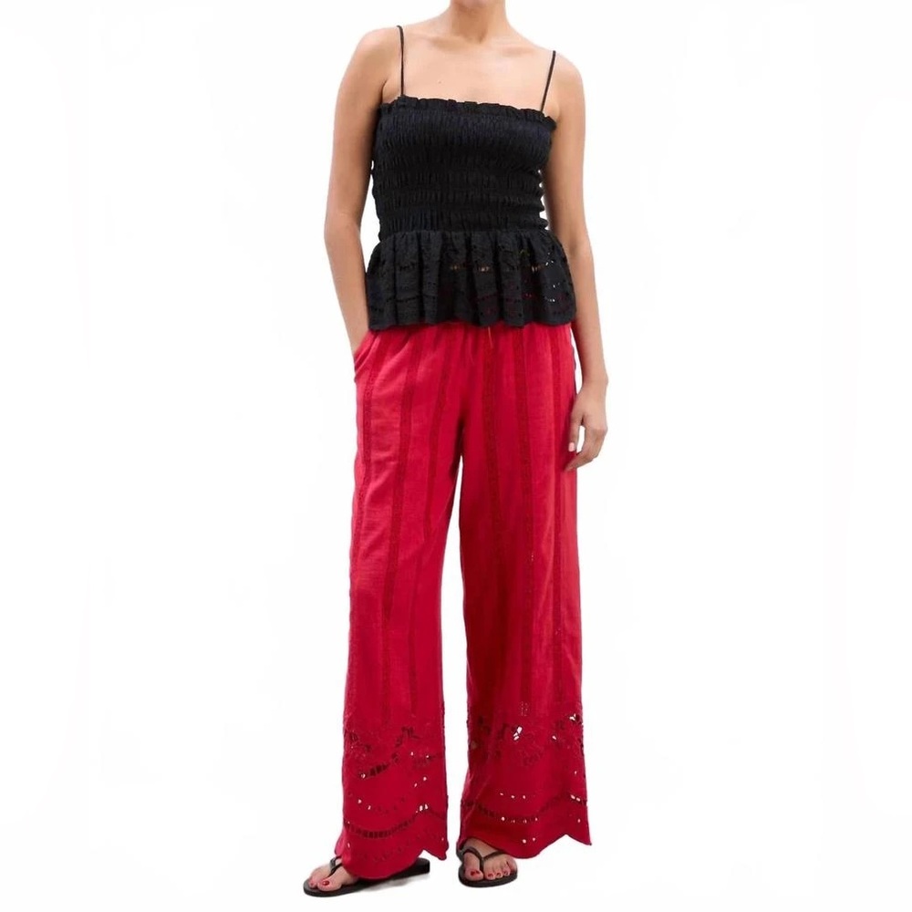 NWT DAMSON MADDER Martina Embroidered Cami Top in Black UK 12 / US 8 - Picture 6 of 13